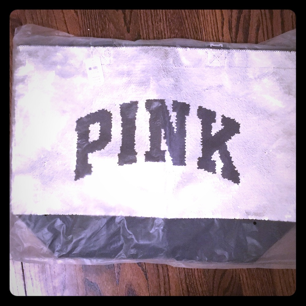 PINK Mermaid Sequence tote bag